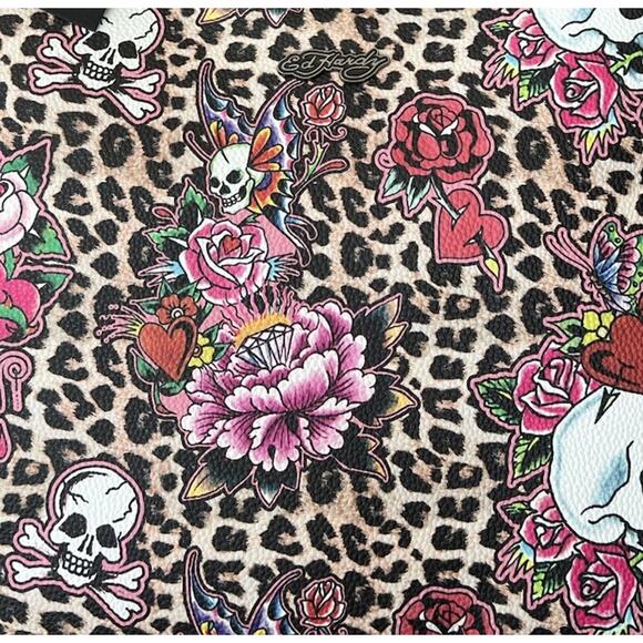 Ed Hardy Leopard Skull Tattoo Tote Bag Y2K Punk Rock NWT - Picture 8 of 8